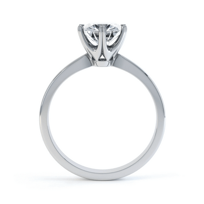 1 CT Round Solitaire Moissanite Engagement Ring