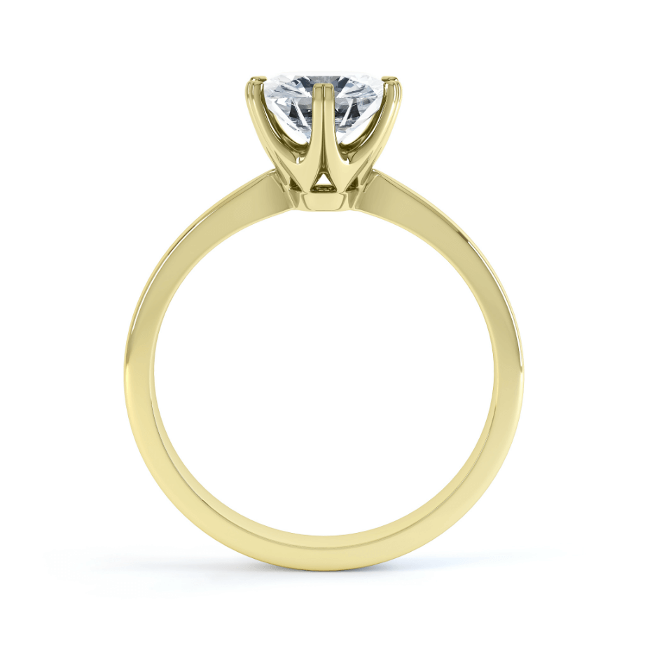1.5 CT Round Solitaire Moissanite Engagement Ring