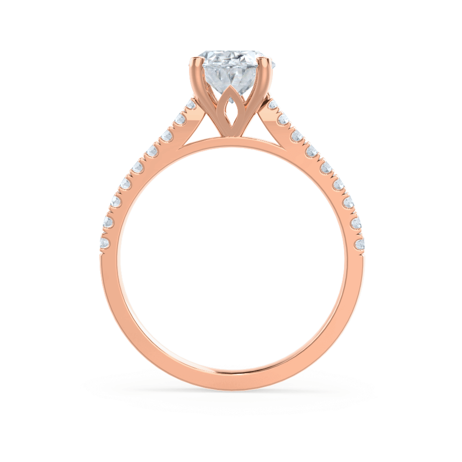 1.2 CT Round Pave Moissanite Engagement Ring
