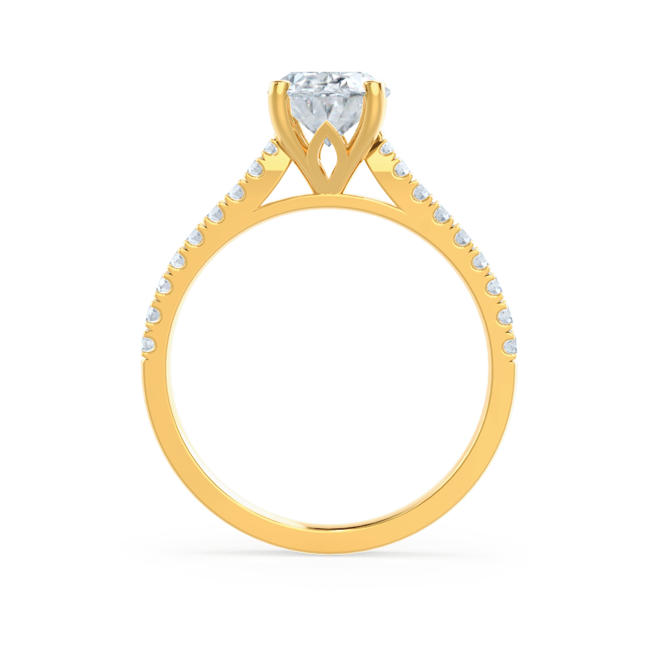 1.2 CT Round Pave Moissanite Engagement Ring