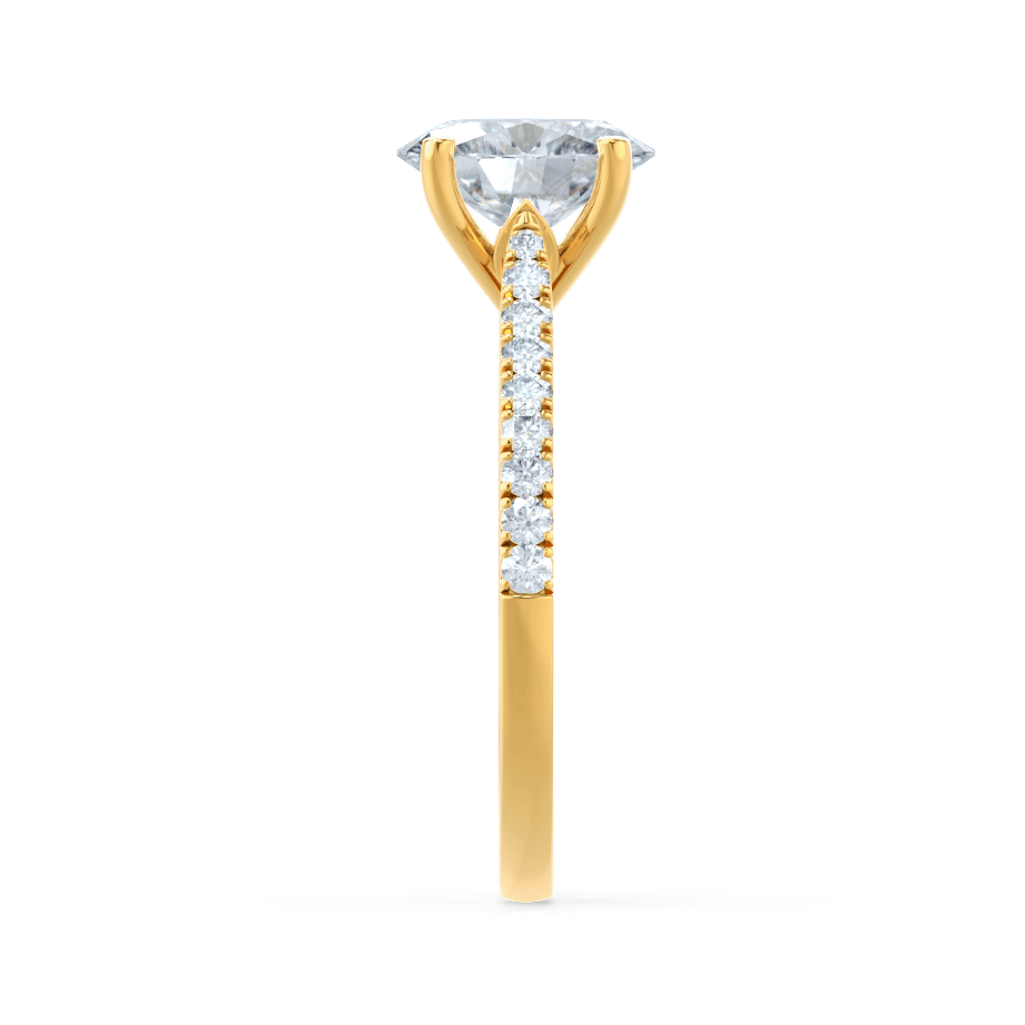 1.5 CT Oval Pave Moissanite Engagement Ring