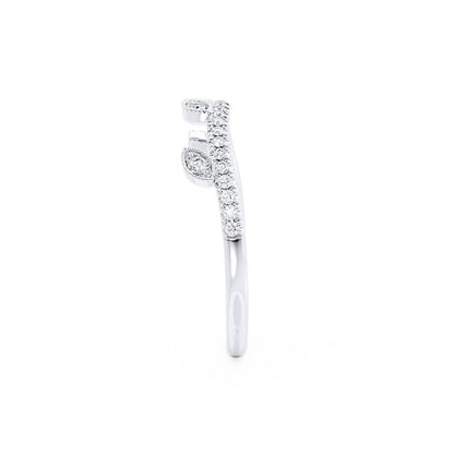 0.21 TCW Round Milgrain Moissanite Wedding Band