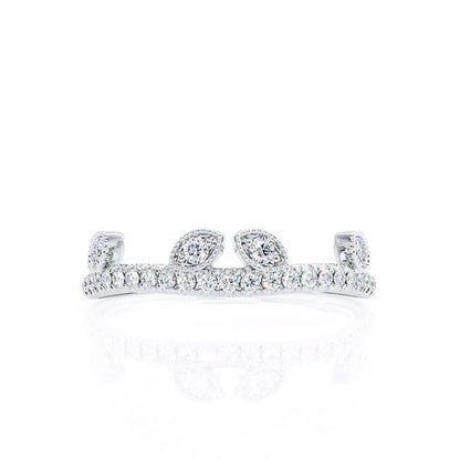 0.21 TCW Round Milgrain Moissanite Wedding Band