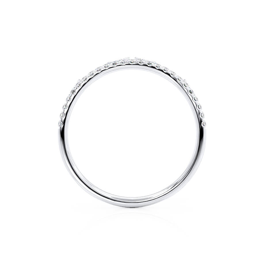 0.21 TCW Round Milgrain Moissanite Wedding Band