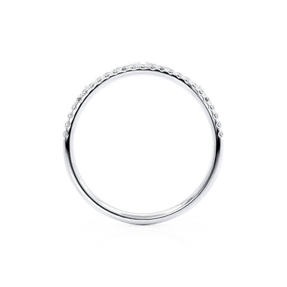 0.21 TCW Round Milgrain Moissanite Wedding Band