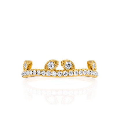 0.21 TCW Round Milgrain Moissanite Wedding Band
