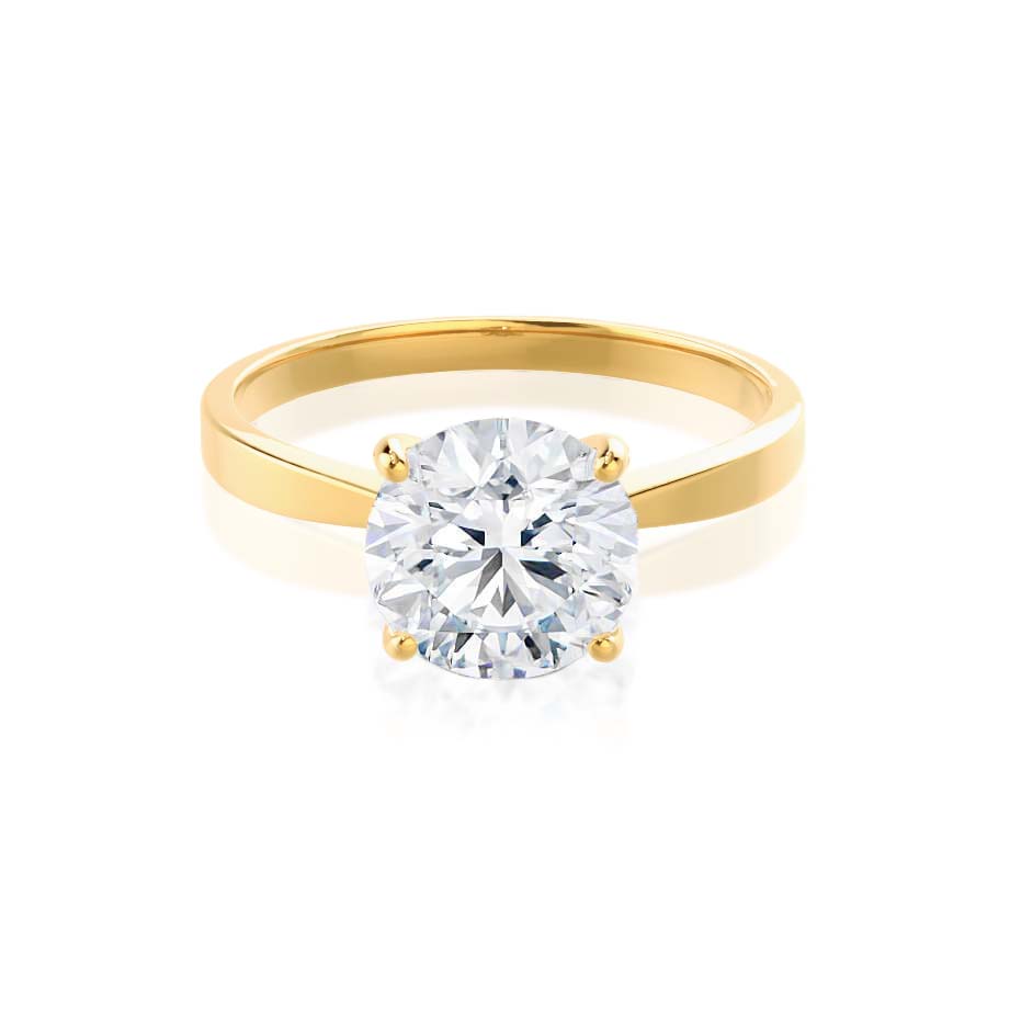1.5 CT Round Solitaire Moissanite Engagement Ring