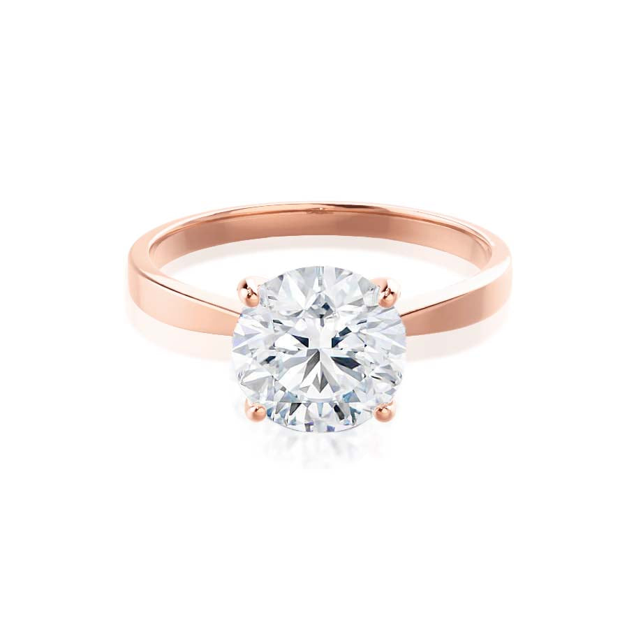 1.5 CT Round Solitaire Moissanite Engagement Ring