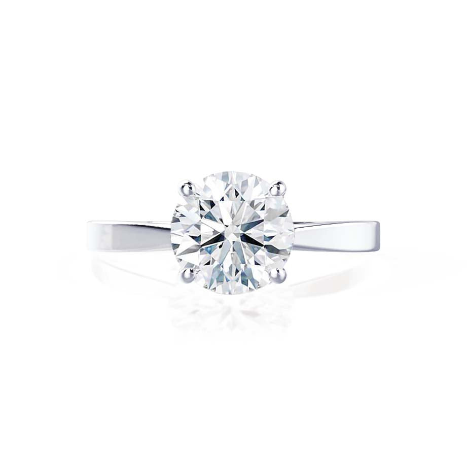 1.5 CT Round Solitaire Moissanite Engagement Ring