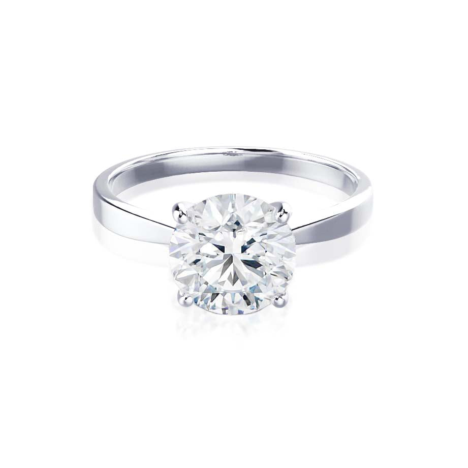 1.5 CT Round Solitaire Moissanite Engagement Ring