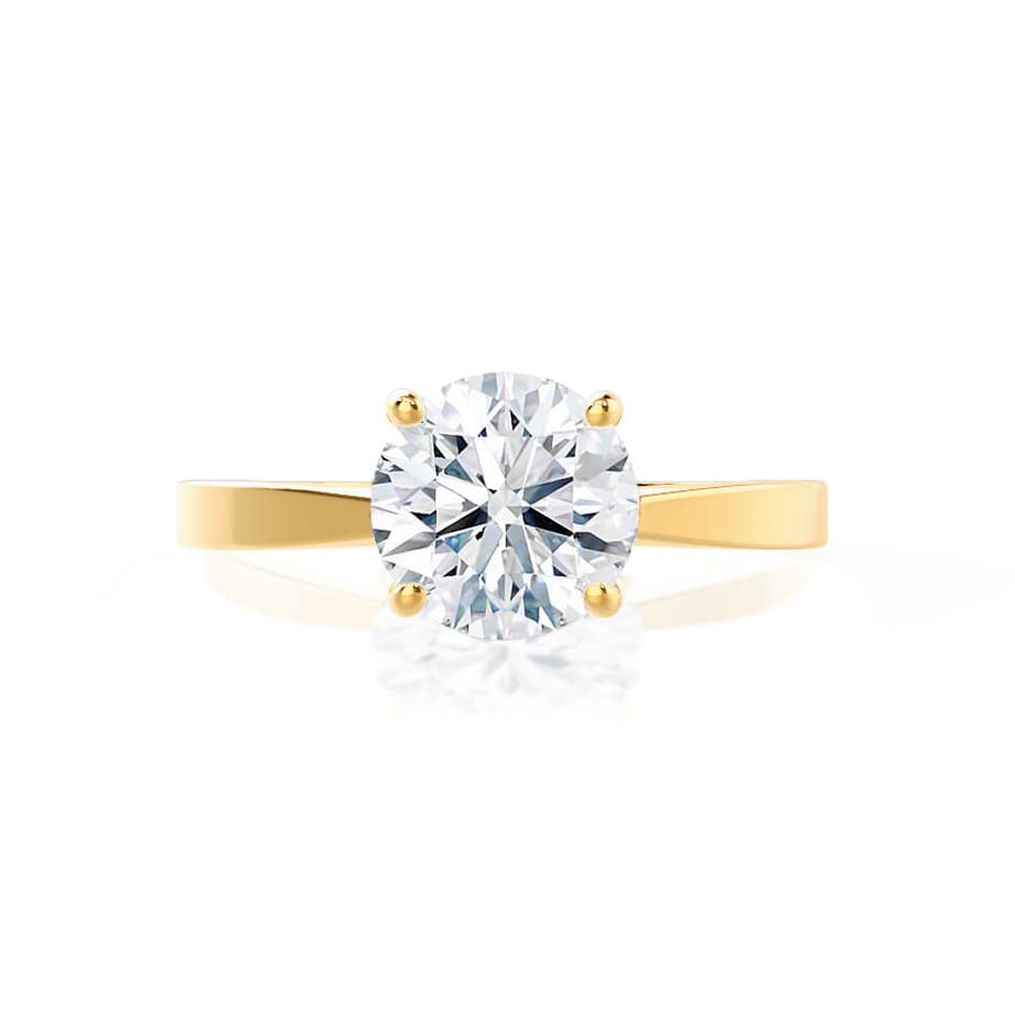 1.5 CT Round Solitaire Moissanite Engagement Ring