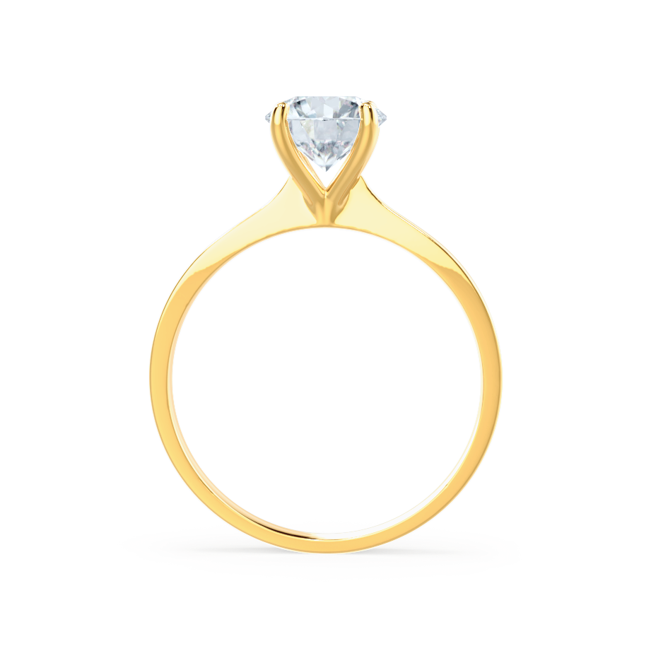 1.5 CT Round Solitaire Moissanite Engagement Ring