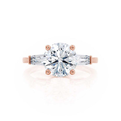 1 CT Round Three Stone Moissanite Engagement Ring