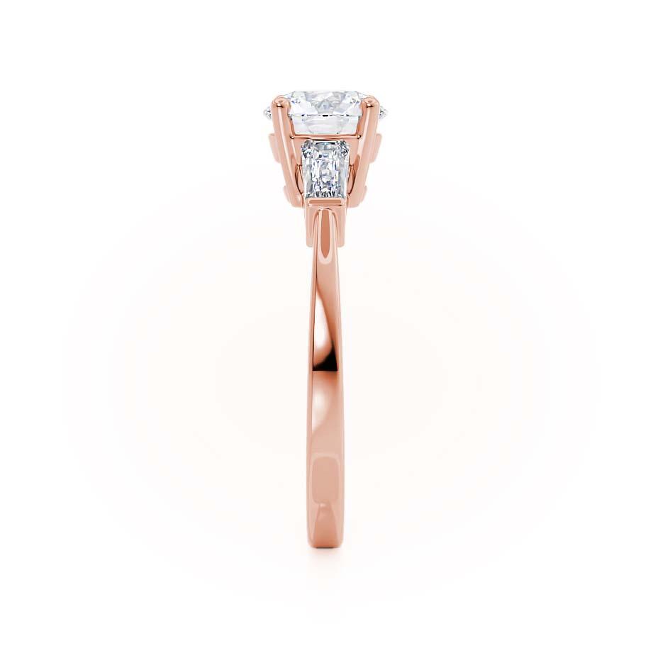 1 CT Round Three Stone Moissanite Engagement Ring