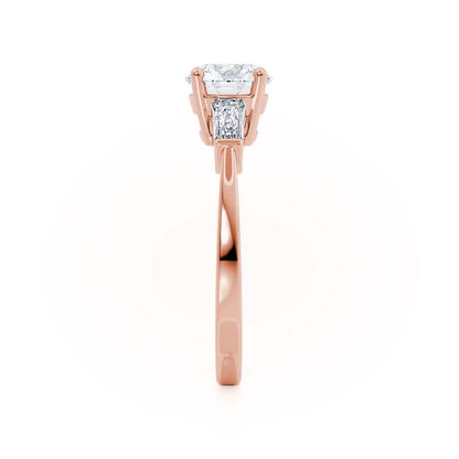 1 CT Round Three Stone Moissanite Engagement Ring