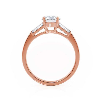 1 CT Round Three Stone Moissanite Engagement Ring