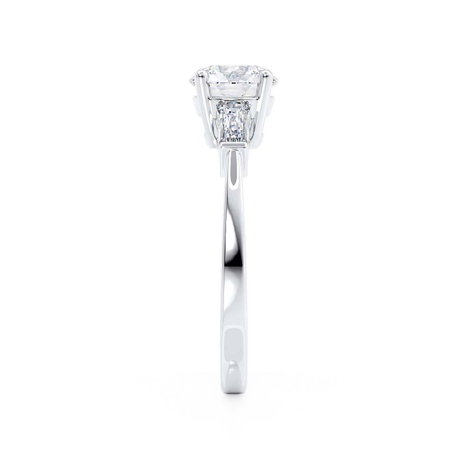 1 CT Round Three Stone Moissanite Engagement Ring