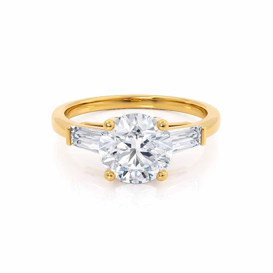 1.5 CT Round Three Stone Moissanite Engagement Ring