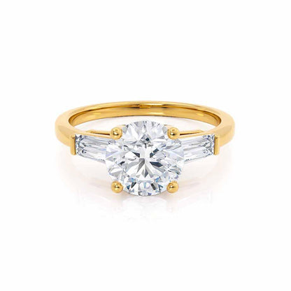 1.5 CT Round Three Stone Moissanite Engagement Ring