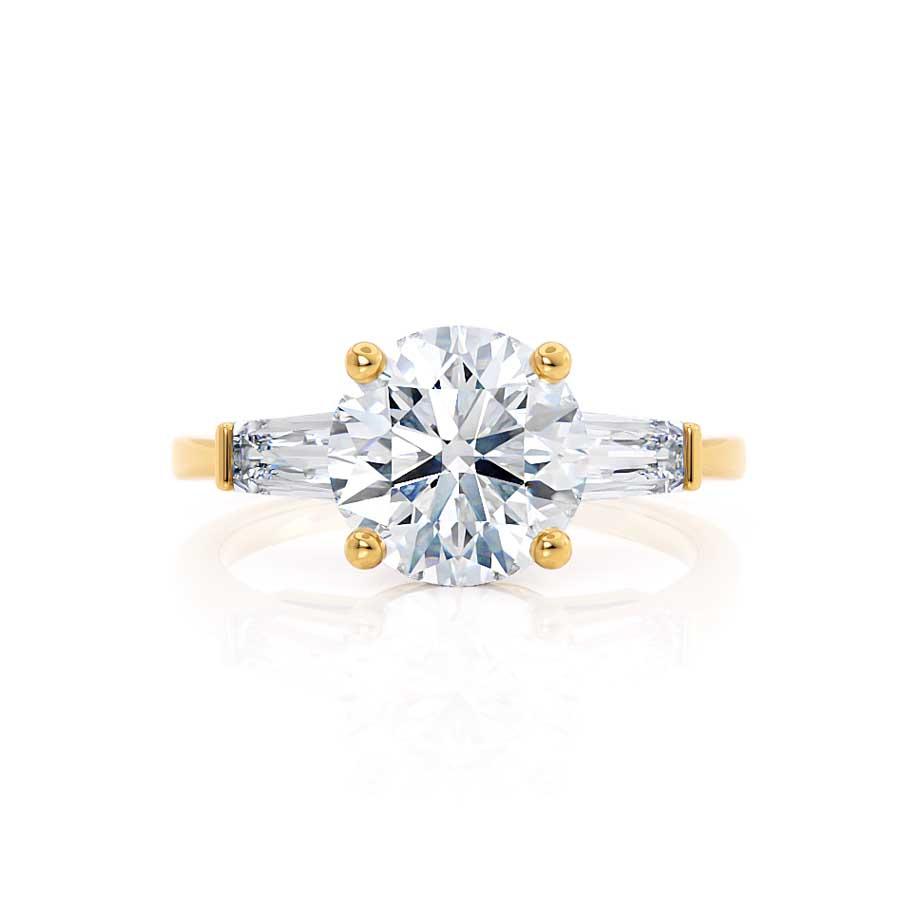 1.5 CT Round Three Stone Moissanite Engagement Ring