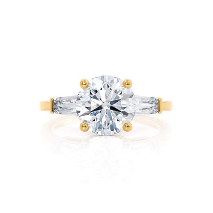 1.5 CT Round Three Stone Moissanite Engagement Ring