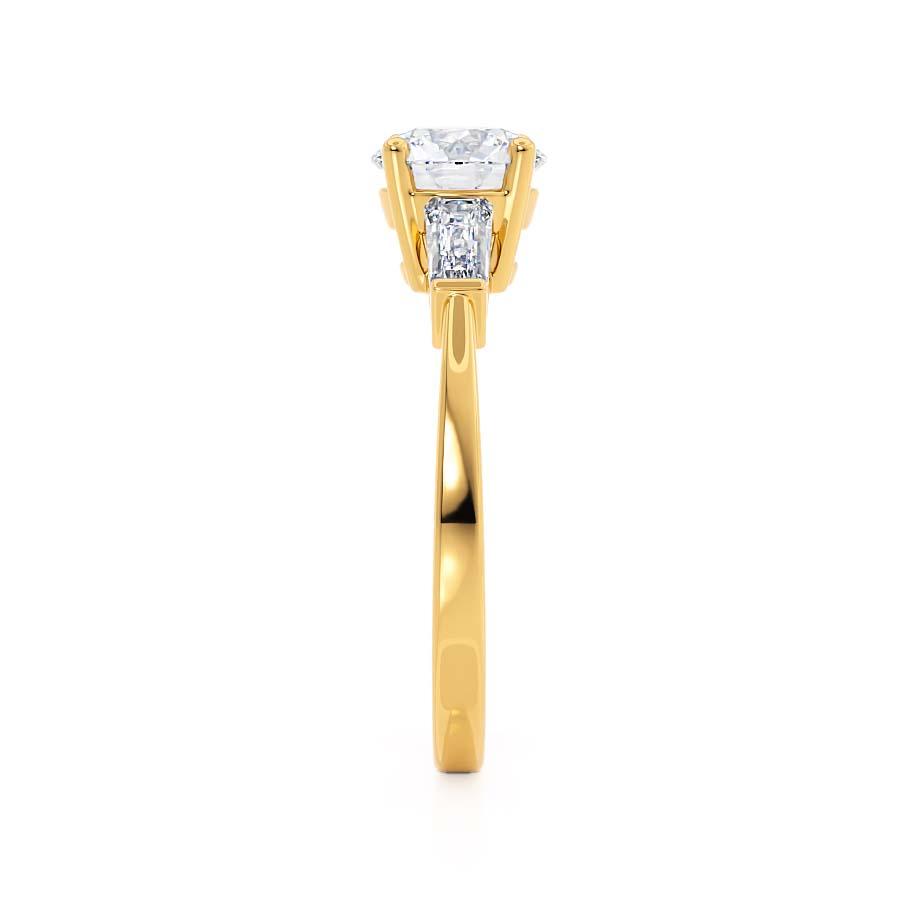 1.5 CT Round Three Stone Moissanite Engagement Ring
