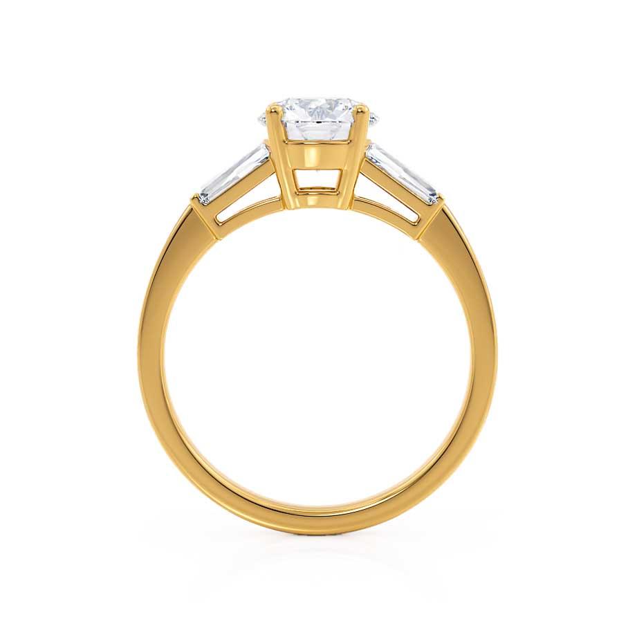 1.5 CT Round Three Stone Moissanite Engagement Ring
