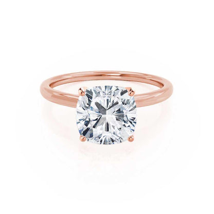 2 CT Cushion Solitaire Moissanite Engagement Ring