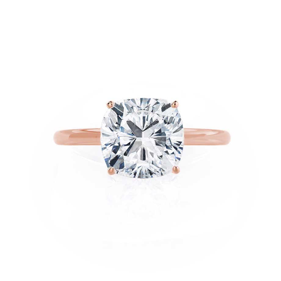 2 CT Cushion Solitaire Moissanite Engagement Ring