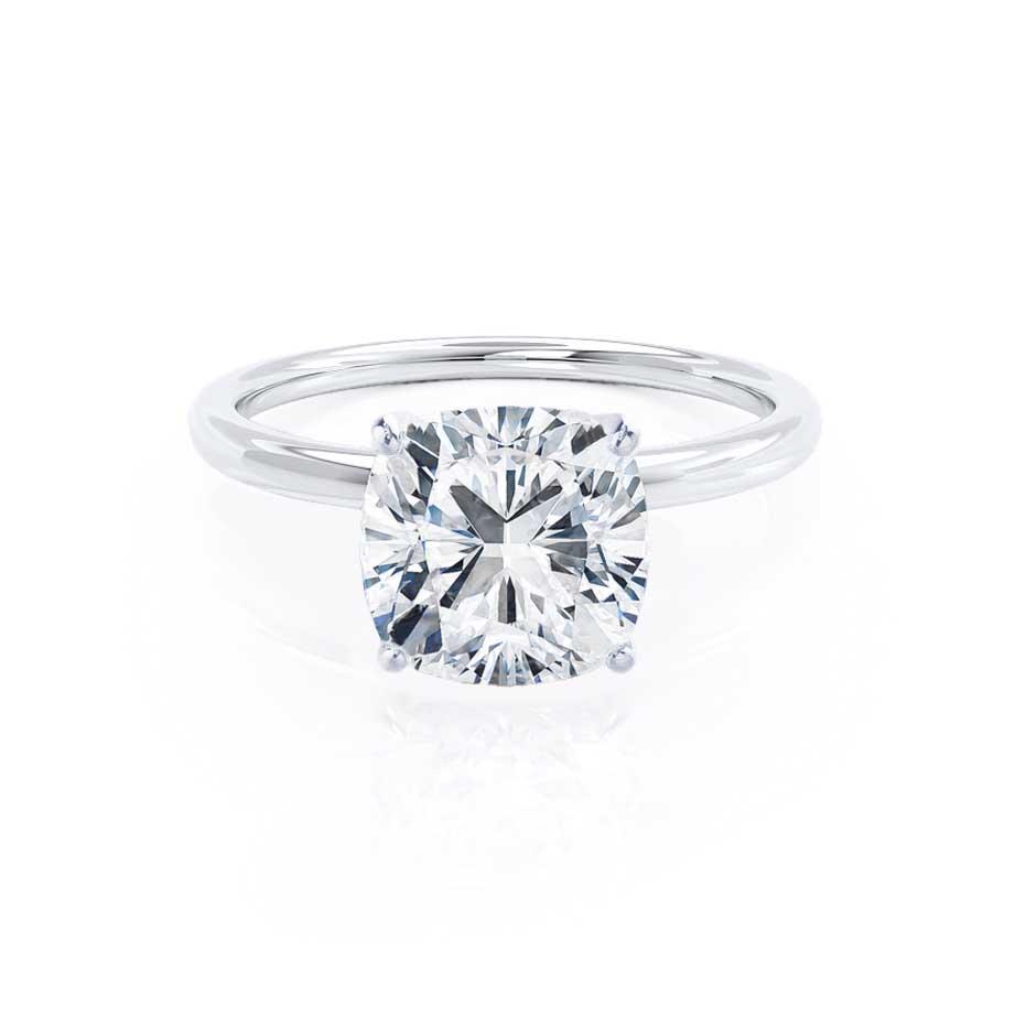 2 CT Cushion Solitaire Moissanite Engagement Ring