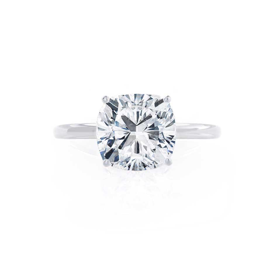 2 CT Cushion Solitaire Moissanite Engagement Ring