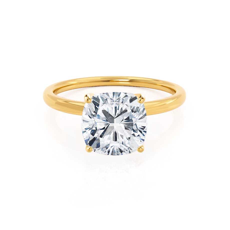 2 CT Cushion Solitaire Moissanite Engagement Ring
