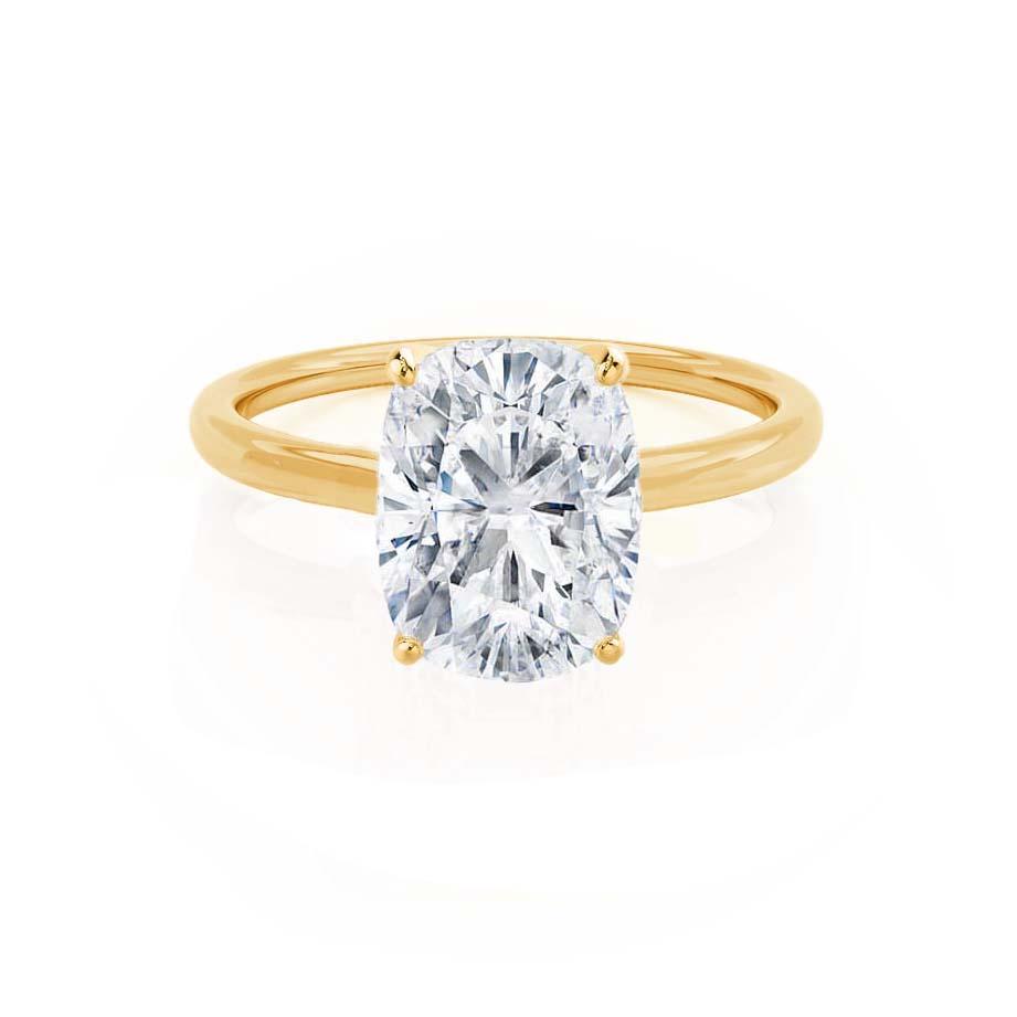 3.34 CT Elongated Cushion Solitaire Moissanite Engagement Ring