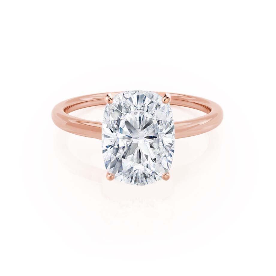 3 CT Elongated Cushion Solitaire Moissanite Engagement Ring