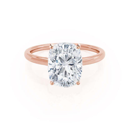 3 CT Elongated Cushion Solitaire Moissanite Engagement Ring