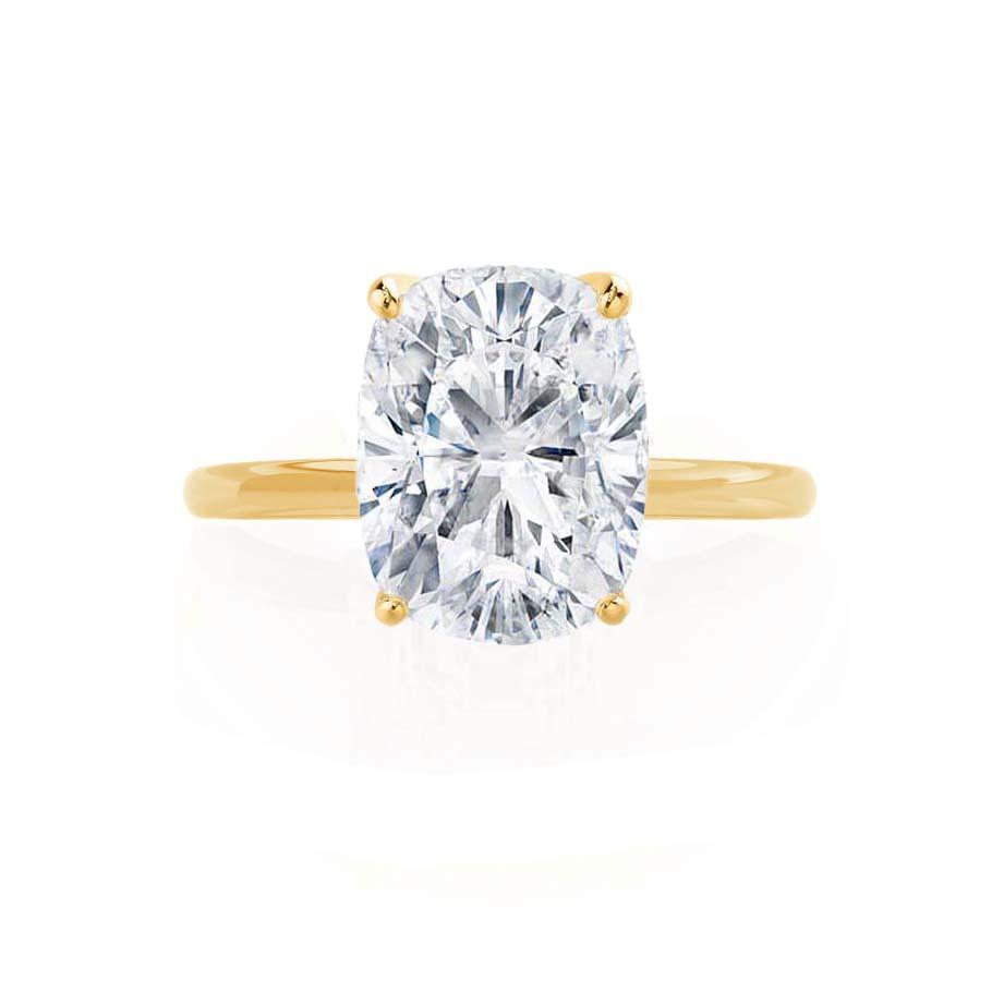 3.34 CT Elongated Cushion Solitaire Moissanite Engagement Ring