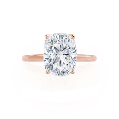 3 CT Elongated Cushion Solitaire Moissanite Engagement Ring