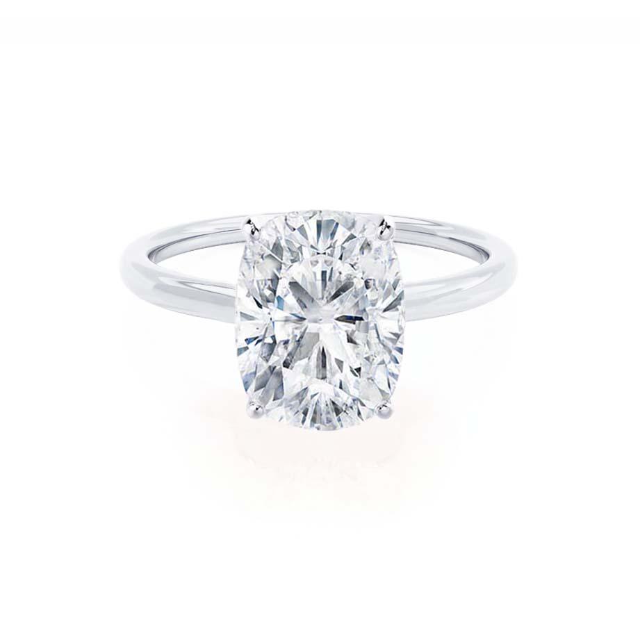 3.34 CT Elongated Cushion Solitaire Moissanite Engagement Ring