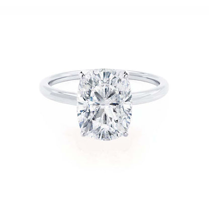 3.34 CT Elongated Cushion Solitaire Moissanite Engagement Ring