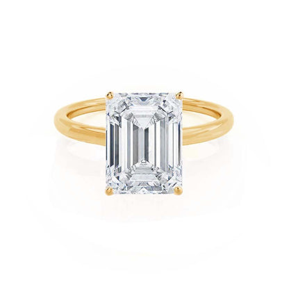 1.01 CT Emerald Solitaire Moissanite Engagement Ring