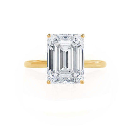1.01 CT Emerald Solitaire Moissanite Engagement Ring