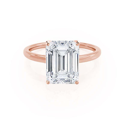 1.01 CT Emerald Solitaire Moissanite Engagement Ring
