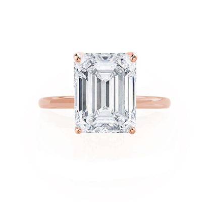 1.01 CT Emerald Solitaire Moissanite Engagement Ring