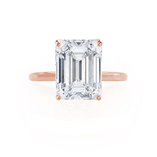 1.01 CT Emerald Solitaire Moissanite Engagement Ring