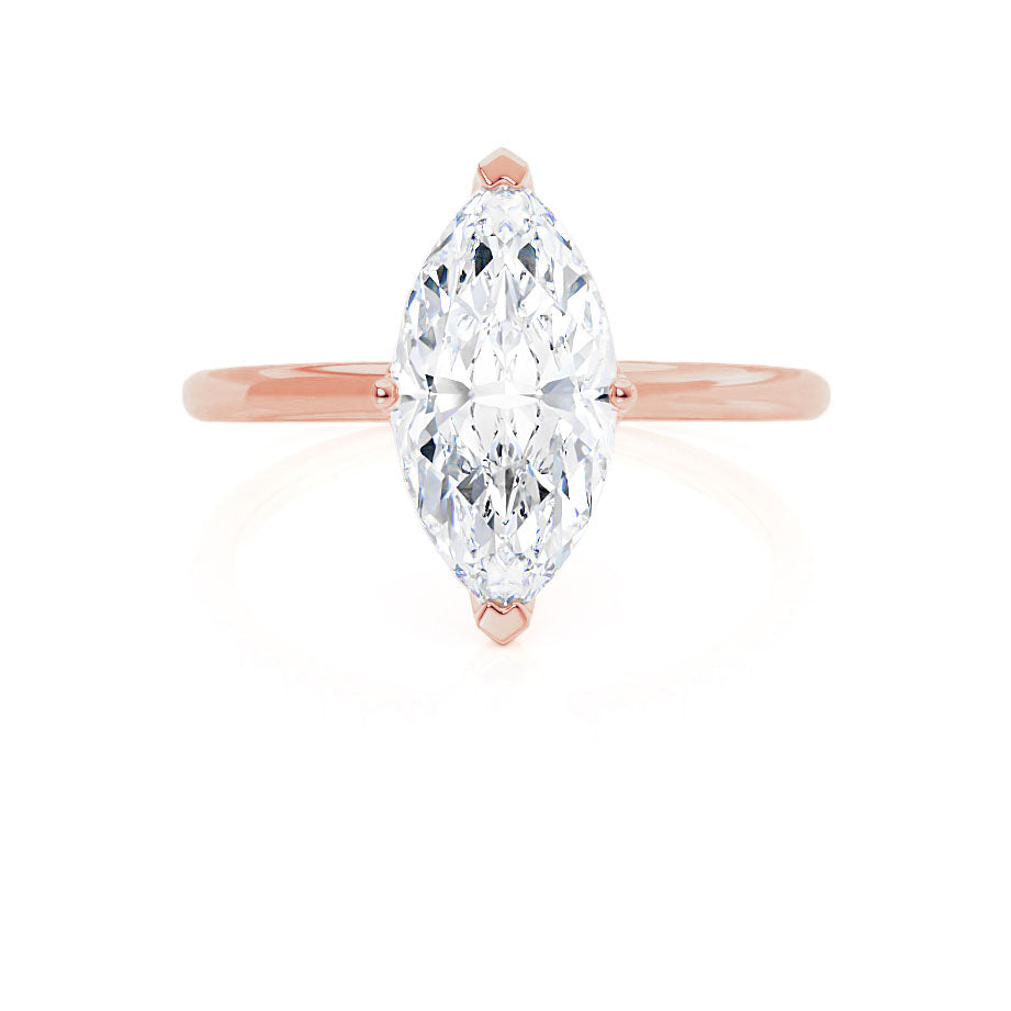 1 CT Marquise Solitaire Moissanite Engagement Ring