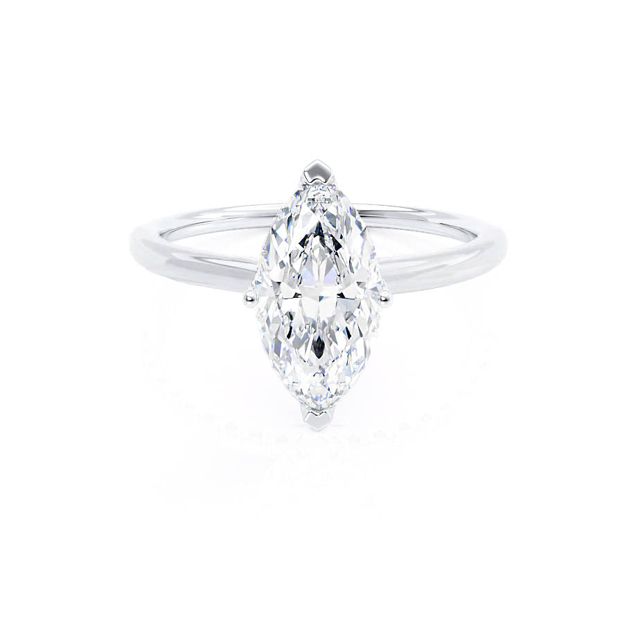 1 CT Marquise Solitaire Moissanite Engagement Ring