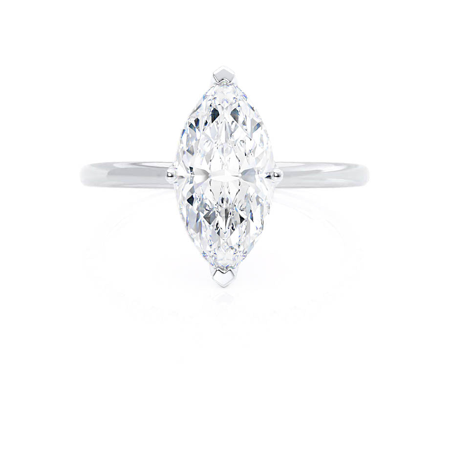 1 CT Marquise Solitaire Moissanite Engagement Ring