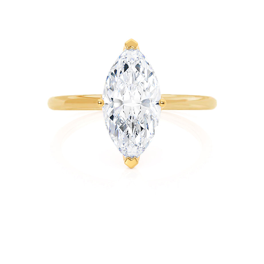 1 CT Marquise Solitaire Moissanite Engagement Ring