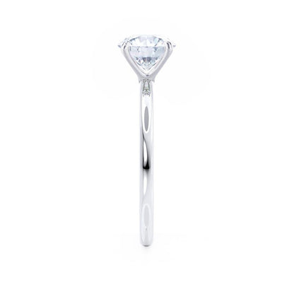 1.5 CT Oval Solitaire Moissanite Engagement Ring