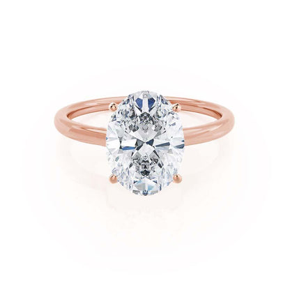 0.9 CT Oval Solitaire Moissanite Engagement Ring